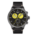 Tissot Chrono XL Tour De France Special Edition Black Dial Black Leather Strap Watch for Men - T116.617.36.051.11