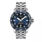 Tissot T Sport Seastar 1000 Powermatic Silicium Blue Dial Silver Steel Strap Watch For Men - T120.407.11.041.01