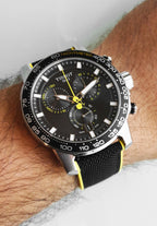 Tissot T Sport Supersport Chrono Tour De France Black Dial Black Nylon Strap Watch for Men - T125.617.17.051.00