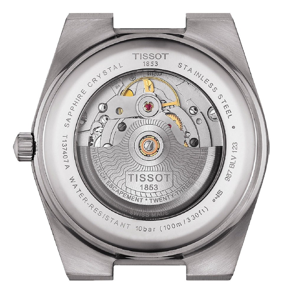 Tissot PRX Powermatic 80 Black Dial Silver Steel Strap Watch For Men - T137.407.11.051.00