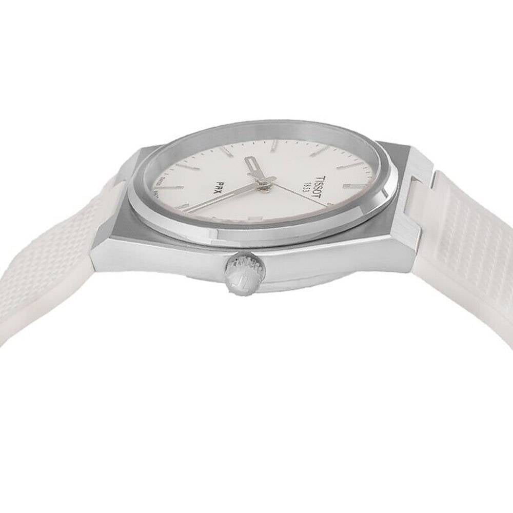 Tissot PRX 40 White Dial White Rubber Strap Watch For Men -  T137.410.17.011.00