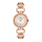 Tissot T Lady Flamingo Mother of Pearl Dial Rose Gold Steel Strap Watch for Women - T094.210.33.116.01