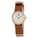 Tissot Everytime Desire White Dial Maroon NATO Strap Watch for Women - T109.210.37.031.00