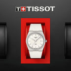 Tissot PRX 40 White Dial White Rubber Strap Watch For Men -  T137.410.17.011.00