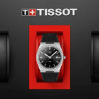 Tissot PRX Black Dial Black Rubber Strap Watch For Men - T137.410.17.051.00
