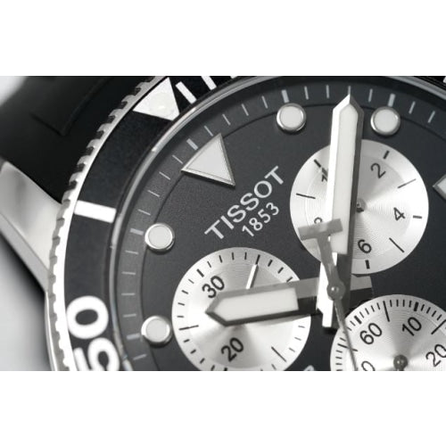 Tissot Seastar 1000 Chronograph Black Dial Black Rubber Strap Watch For Men - T120.417.17.051.00