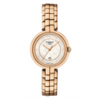 Tissot T Lady Flamingo Mother of Pearl Dial Rose Gold Steel Strap Watch For Women - T094.210.33.116.02