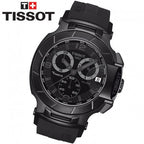 Tissot T Race Chronograph Black Dial Black Rubber Strap Watch for Men - T048.417.37.057.00