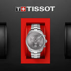 Tissot PR 100 Chronograph Grey Dial Silver Steel Strap Watch for Men - T101.417.11.071.00