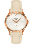 Tissot T Lady Bella Ora Mother of Pearl Dial Cream Leather Strap Watch for Women - T103.310.36.111.00