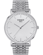 Tissot T Classic Everytime Large White Dial Silver Steel Strap Watch for Men - T109.610.11.031.00