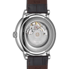 Tissot T-Classic Powermatic 80 Silver Dial Brown Leather Strap Watch For Men - T122.407.16.031.00