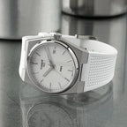 Tissot PRX 40 White Dial White Rubber Strap Watch For Men -  T137.410.17.011.00