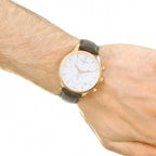 Tissot T Classic Tradition Chronograph White Dial Brown Leather Strap Watch For Men - T063.617.36.037.00