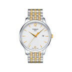 Tissot T Classic Tradition White Dial Two Tone Mesh Bracelet Watch for Women - T063.210.22.037.00