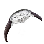 Tissot T-Classic Powermatic 80 Silver Dial Brown Leather Strap Watch For Men - T122.407.16.031.00