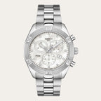 Tissot PR 100 Sport Chic Chronograph Diamonds Mother of Pearl Dial Silver Steel Strap Watch for Women - T101.917.11.116.00