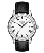 Tissot T Classic Carson White Dial Black Leather Strap Watch for Men - T085.410.16.013.00