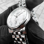 Tissot Carson Premium Automatic Lady Diamonds Silver Dial Silver Steel Strap Watch for Women - T122.207.11.036.00