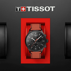 Tissot Chrono XL NBA Special Edition Black Dial Brown Leather Strap Watch for Men - T116.617.36.051.12