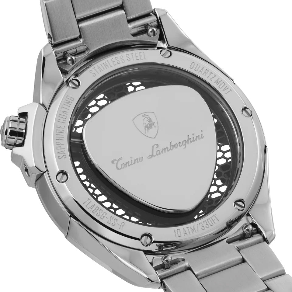 Tonino Lamborghini Shock ABS Men's Silver Orange Watch