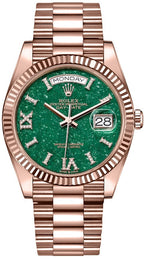 Rolex Day-Date 36 Green Aventurine Dial Unisex Watch 128235-0068