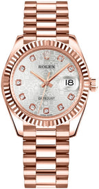 Rolex Datejust 31 Solid 18K Rose Gold Watch 178275-0001
