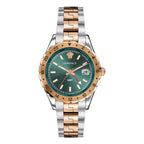 Versace Men's Watch Hellenyium GMT Green Two-Tone Rose Gold Bracelet