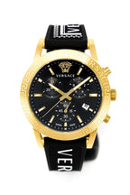 Versace Ladies Watch Sport Tech 40mm Black Gold