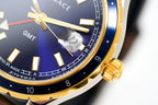 Versace Men's Watch Hellenyium GMT Blue Leather