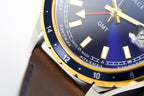 Versace Men's Watch Hellenyium GMT Blue Leather