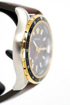 Versace Men's Watch Hellenyium GMT Blue Leather