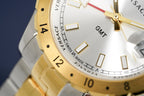Versace Men's Watch Hellenyium GMT Two-Tone Silver