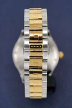 Versace Men's Watch Hellenyium GMT Two-Tone Silver