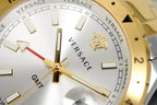 Versace Men's Watch Hellenyium GMT Two-Tone Silver