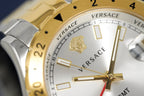 Versace Men's Watch Hellenyium GMT Two-Tone Silver