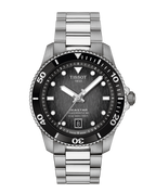 Tissot Seastar 1000 Black Dial Silver Steel Strap Watch For Men - T120.410.11.051.00