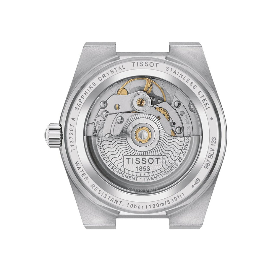 Tissot PRX Powermatic 80 Black Dial Silver Steel Strap Watch for Men - T137.207.11.051.00