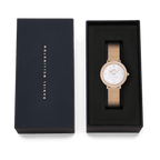 Daniel Wellington Crystalline Bezel Melrose White Dial Watch DW00100823
