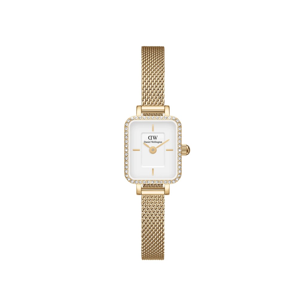 Daniel Wellington Quadro Mini Lumine Bezel Gold Watch