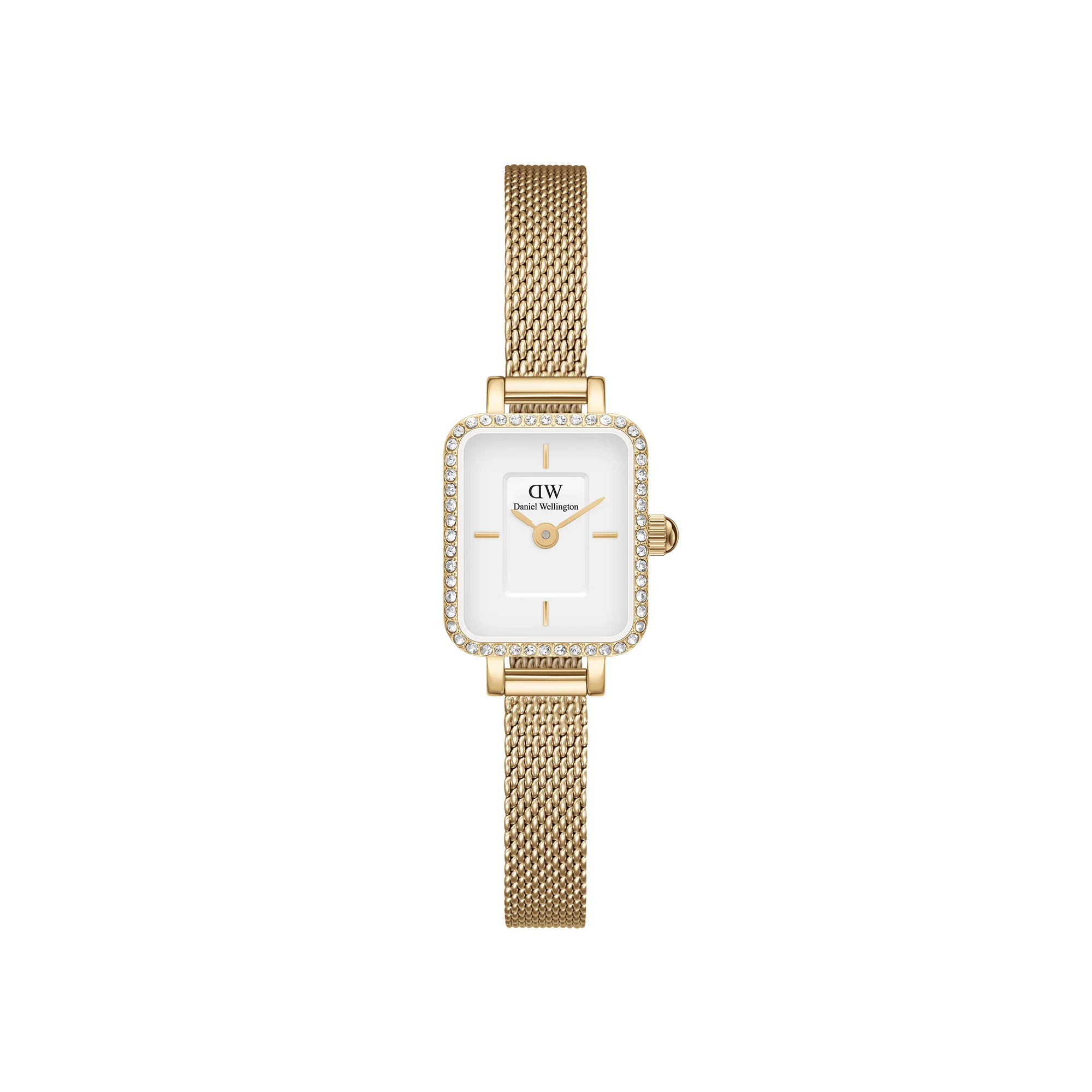 Daniel Wellington Quadro Mini Lumine Bezel Gold Watch