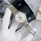 Tissot Chemin Des Tourelles Powermatic 80 Rubies Mother of Pearl Dial Silver Steel Strap Watch For Women - T099.207.11.113.00