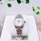 Tissot Ballade Powermatic 80 Automatic Mother of Pearl Dial Silver Steel Strap Watch For Women - T108.208.11.117.00