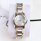 Tissot T Wave Mother of Pearl Dial Two Tone Steel Strap Watch for Women - T023.210.22.117.00